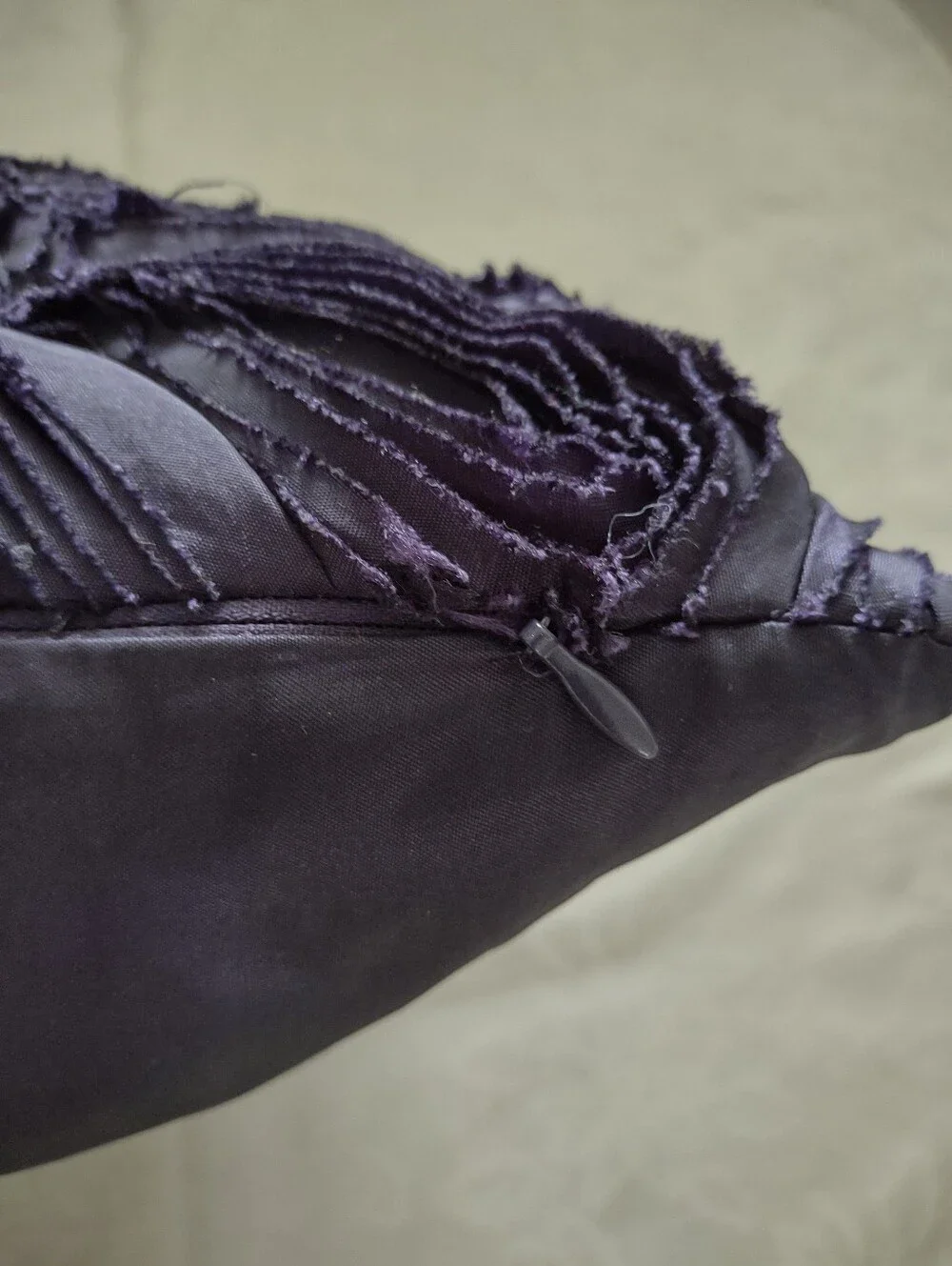 Eggplant Purple Rosette Duck Feathers Pillow Rodeo Home